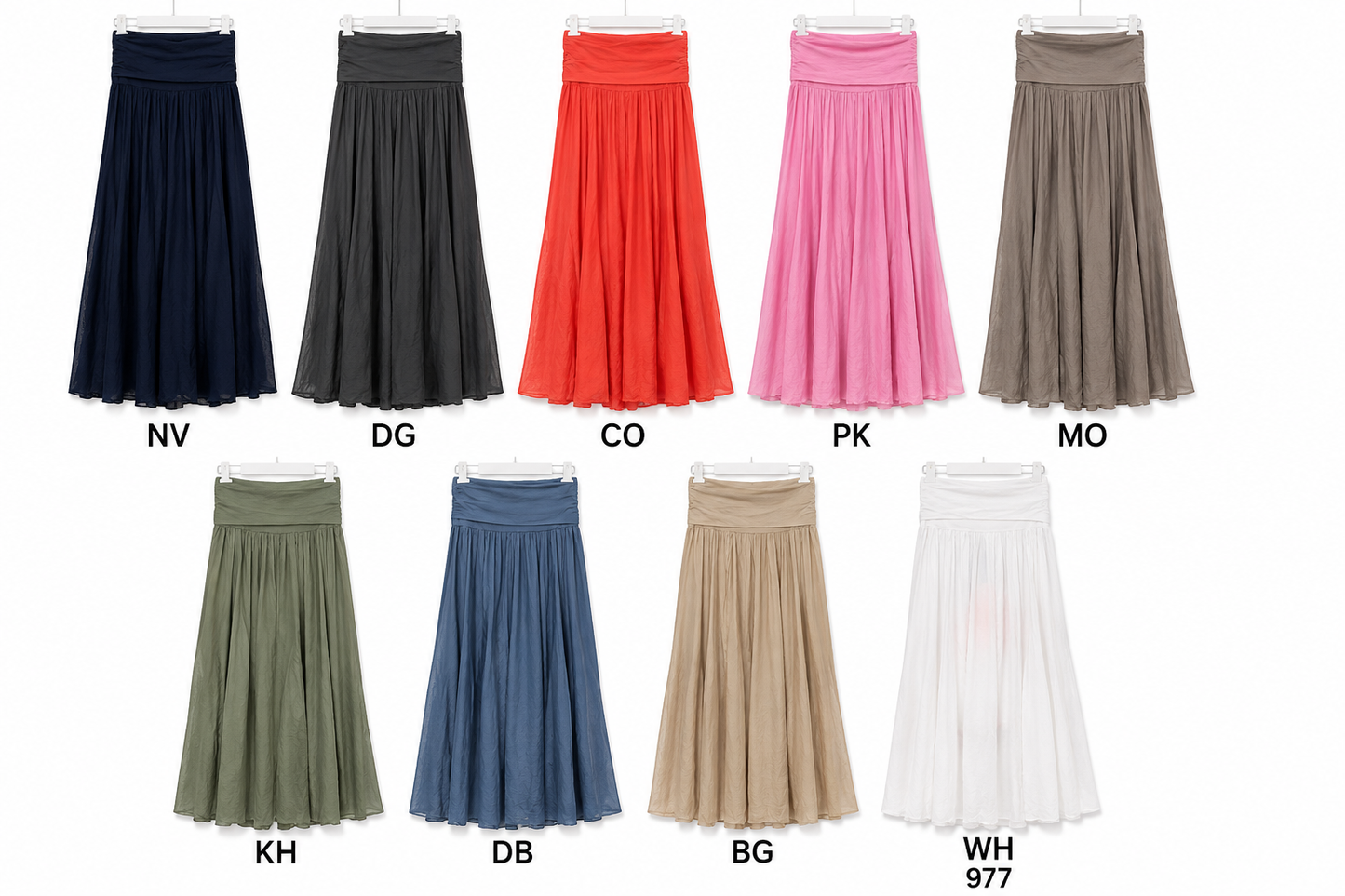 PLEATED COTTON MIDI SKIRT
