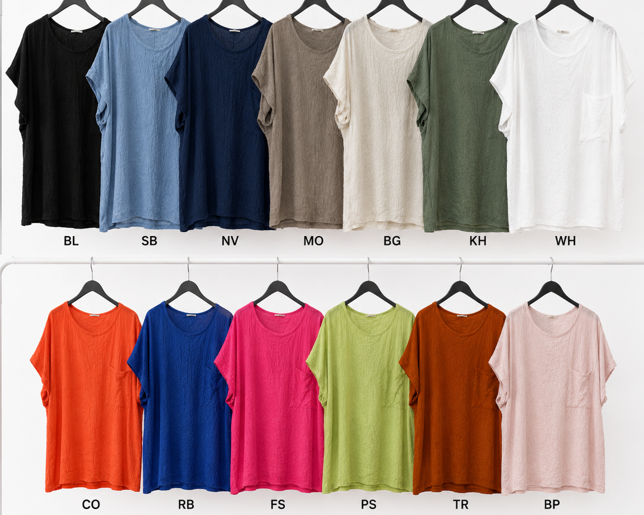 CRINKLE ONE POCKET TOP