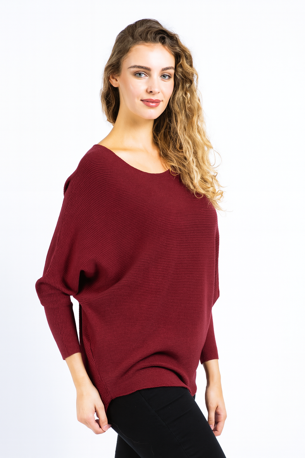 Batwing Ribbed Jumper