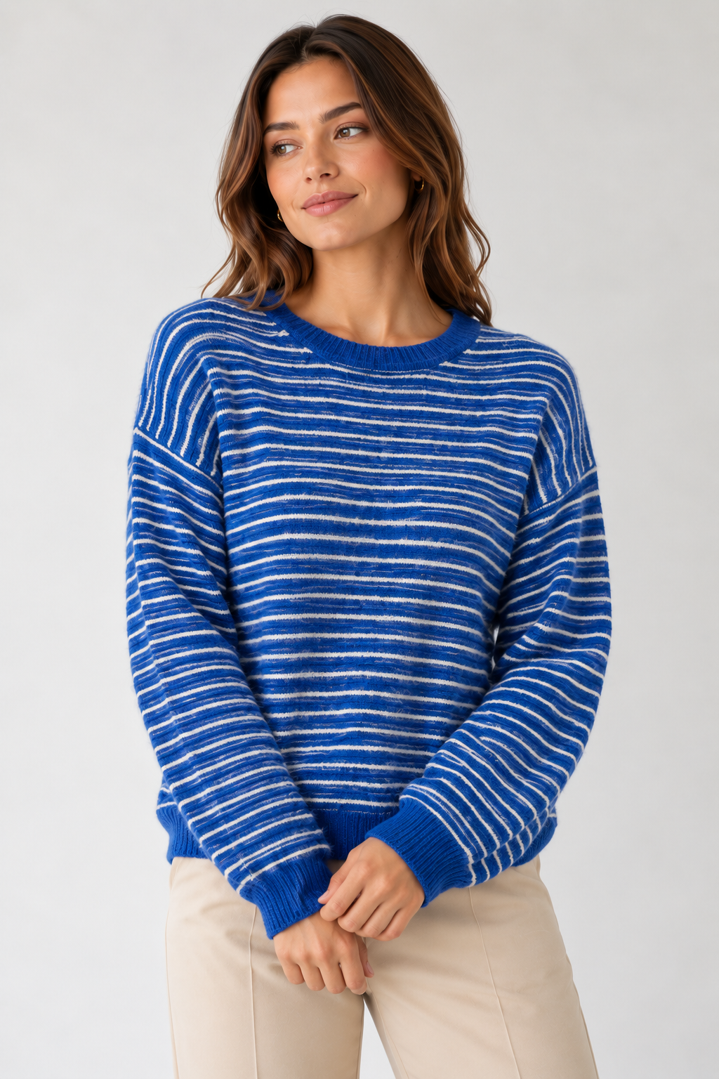 WOOL BLEND STRIPED JUMPER