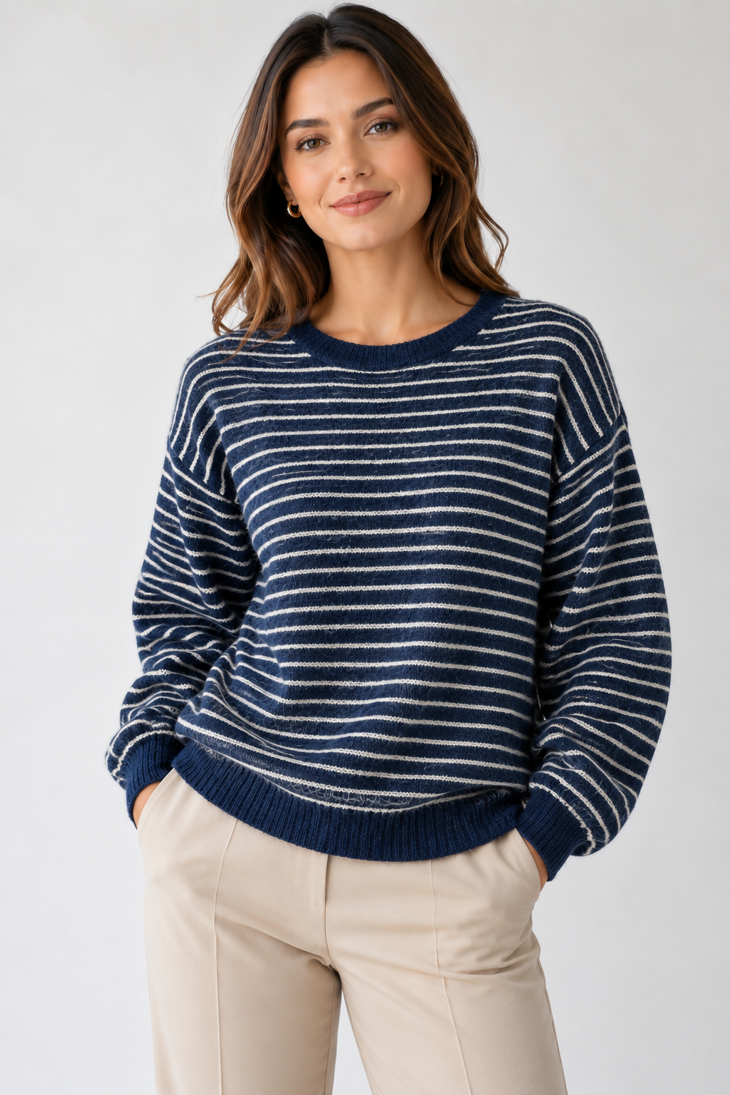 WOOL BLEND STRIPED JUMPER
