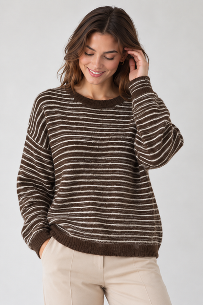 WOOL BLEND STRIPED JUMPER