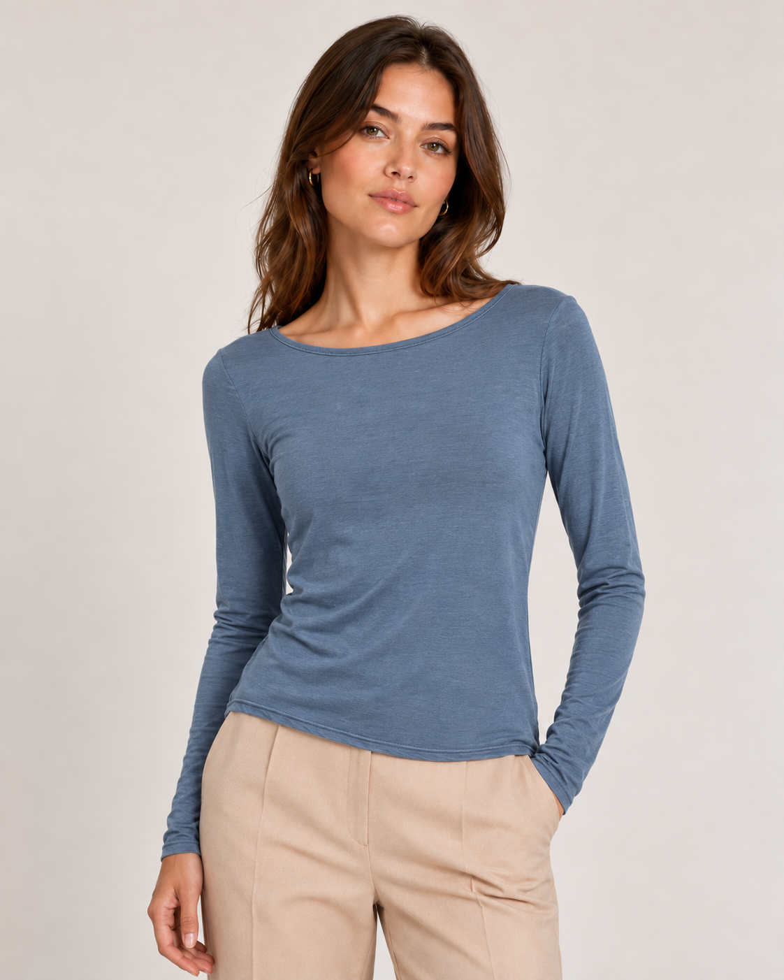 CASHMERE BLEND LAYERING TOP