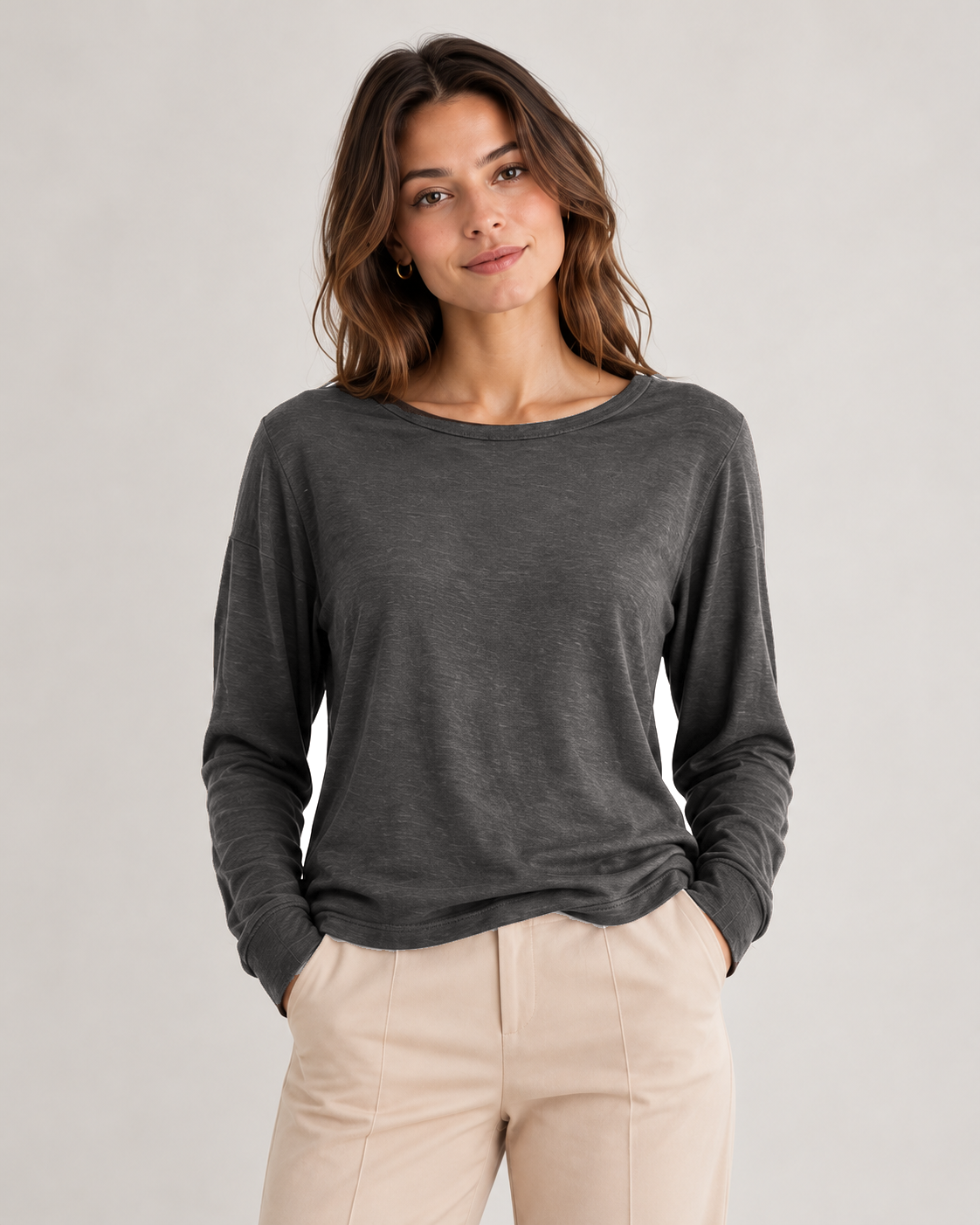 CASHMERE BLEND LAYERING TOP