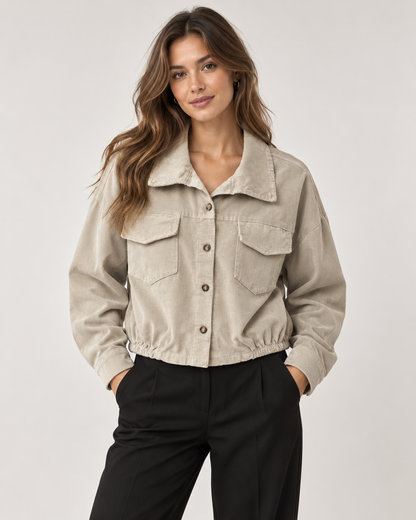 NEEDLECORD COLLARED JACKET