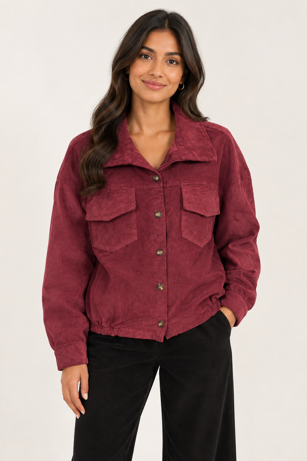 NEEDLECORD COLLARED JACKET