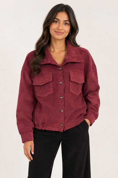 NEEDLECORD COLLARED JACKET