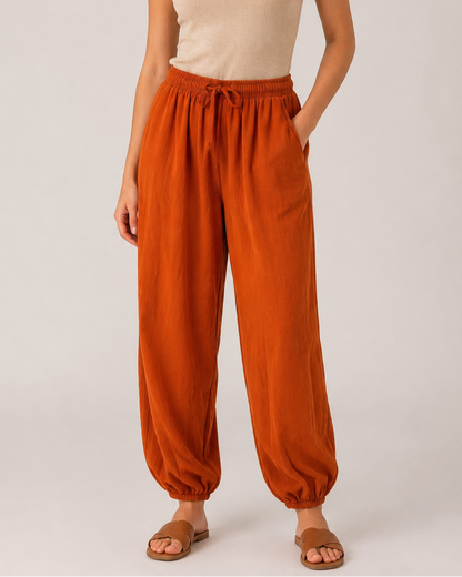 NEEDLECORD DRAWSTRING TROUSERS