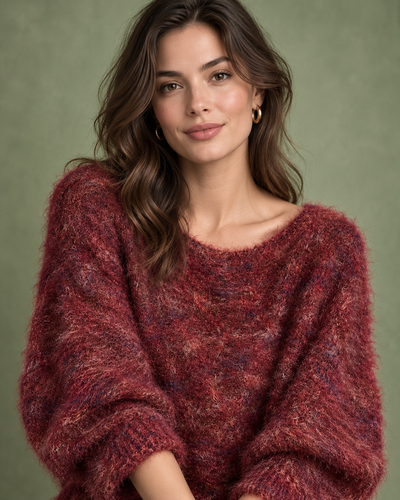 TEXTURED DIAMOND PATTERN KNIT JUMPER