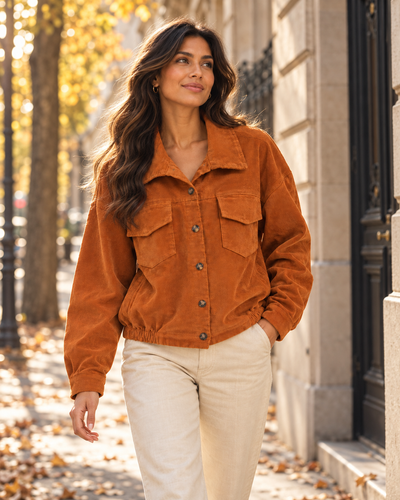 NEEDLECORD COLLARED JACKET