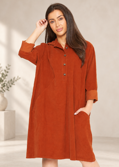 FINE NEEDLECORD DRESS