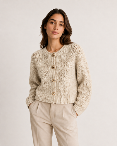 GOLD BUTTON TEXTURED JACKET