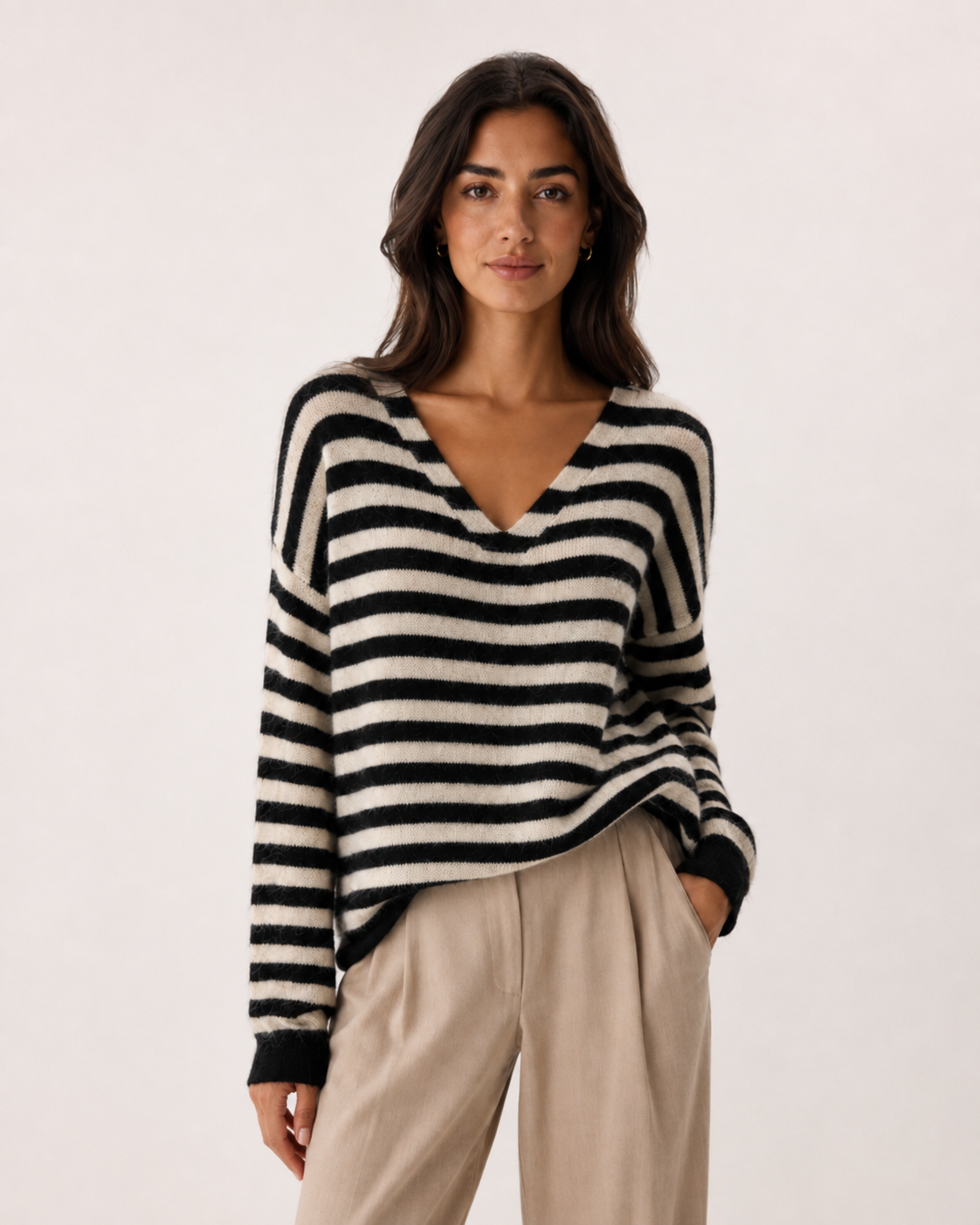 WOOL BLEND STRIPED JUMPER