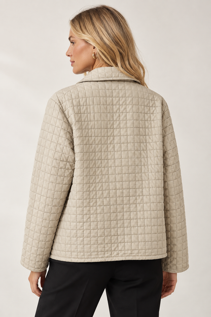 QUILTED DOUBLE BREASTED JACKET