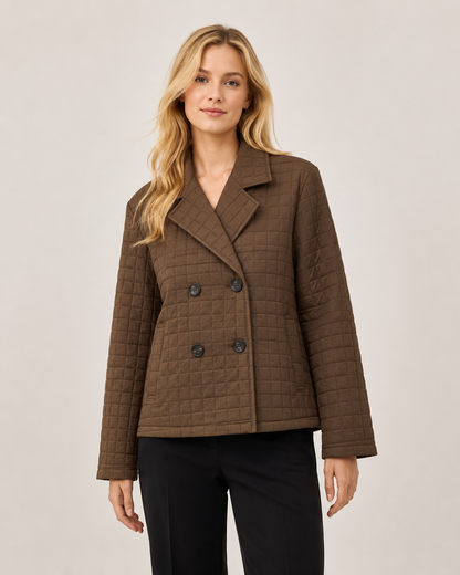QUILTED DOUBLE BREASTED JACKET