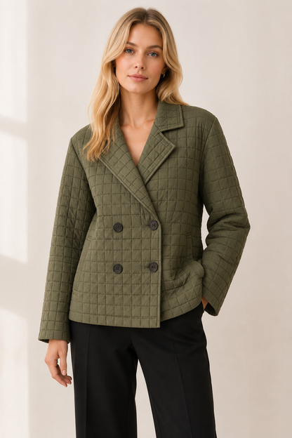 QUILTED DOUBLE BREASTED JACKET