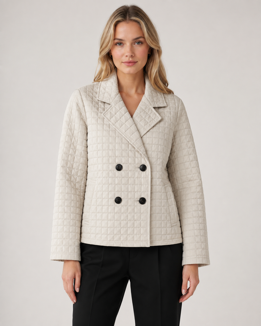 QUILTED DOUBLE BREASTED JACKET