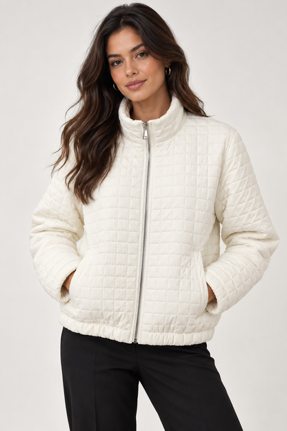QUILTED ZIP UP JACKET