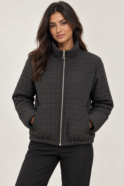 QUILTED ZIP UP JACKET