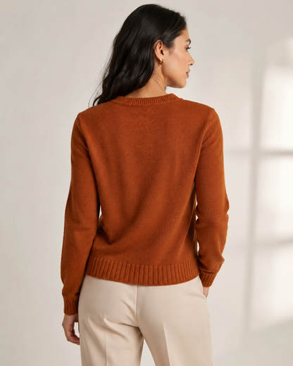 RIBBED GOLD BUTTON CARDIGAN