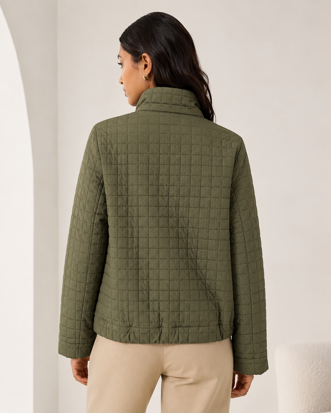 QUILTED ZIP UP JACKET