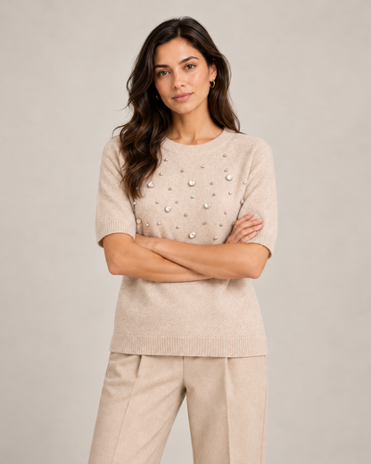 SCOOP DIAMOND HALF SLEEVE JUMPER