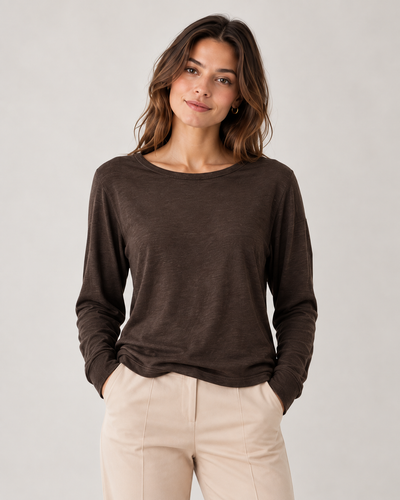 CASHMERE BLEND LAYERING TOP