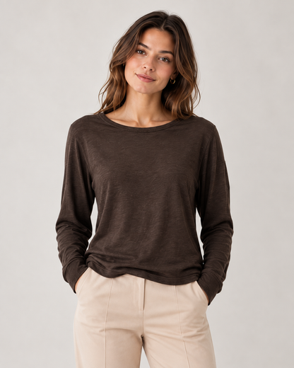 CASHMERE BLEND LAYERING TOP