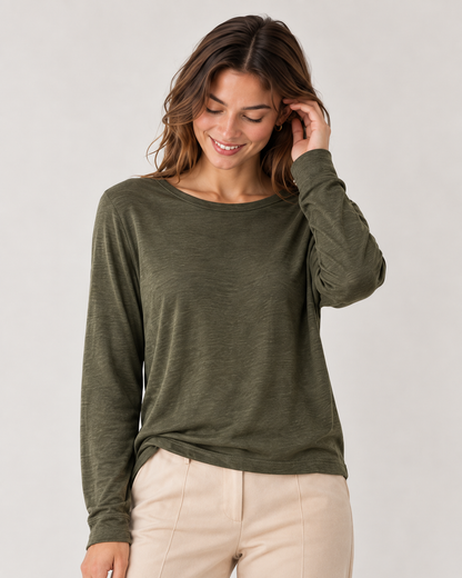 CASHMERE BLEND LAYERING TOP