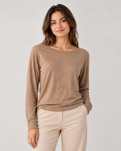 CASHMERE BLEND LAYERING TOP