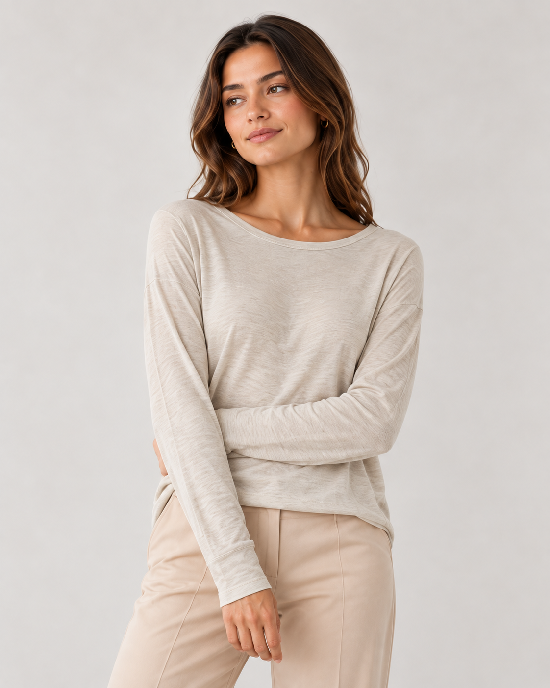 CASHMERE BLEND LAYERING TOP
