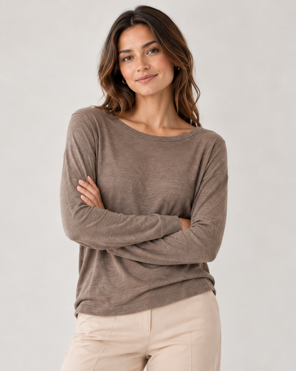 CASHMERE BLEND LAYERING TOP