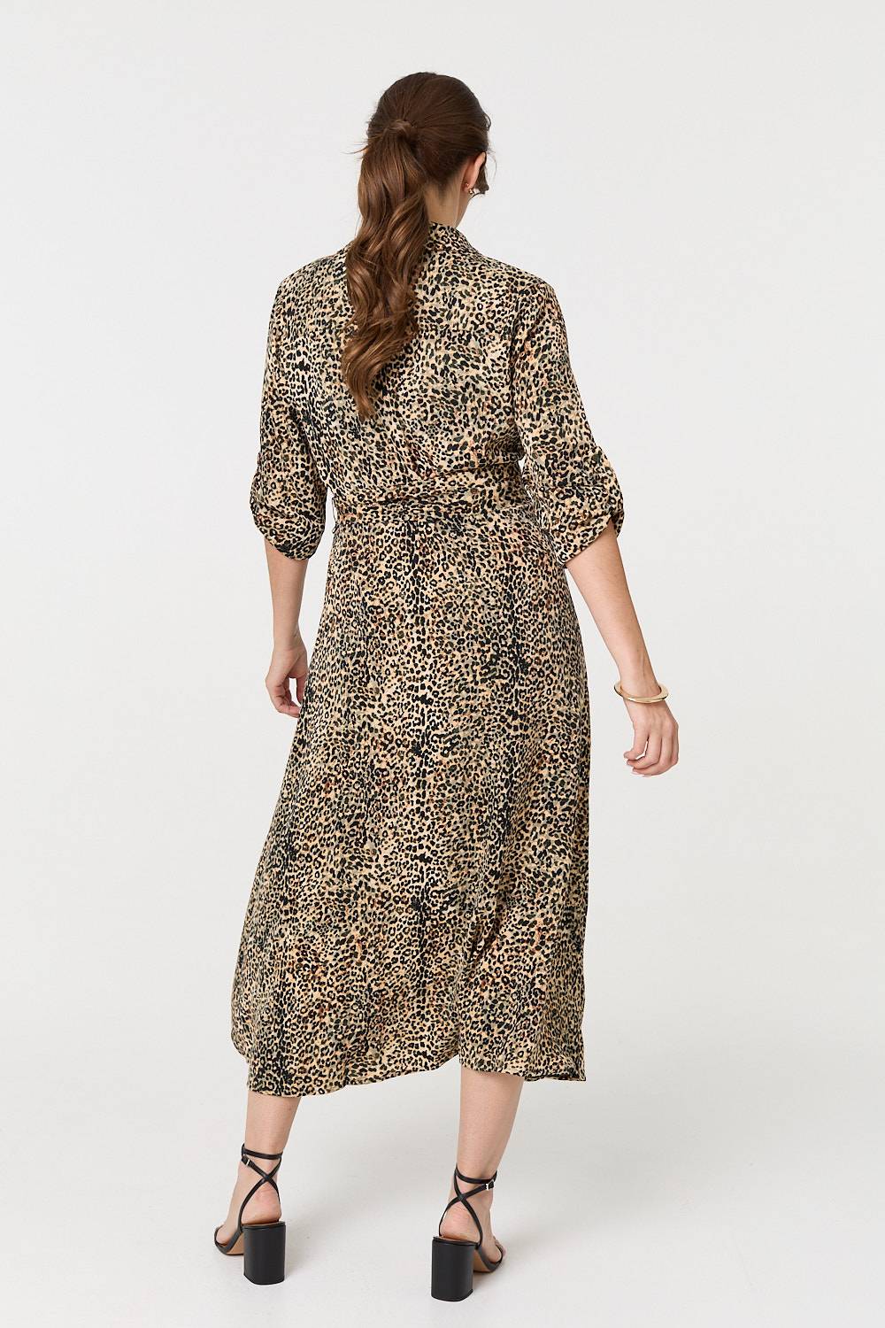 LEOPARD PRINT TIE WAIST DRESS [PK-8]