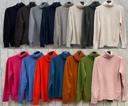 EXTRA LARGE POLO NECK JUMPER