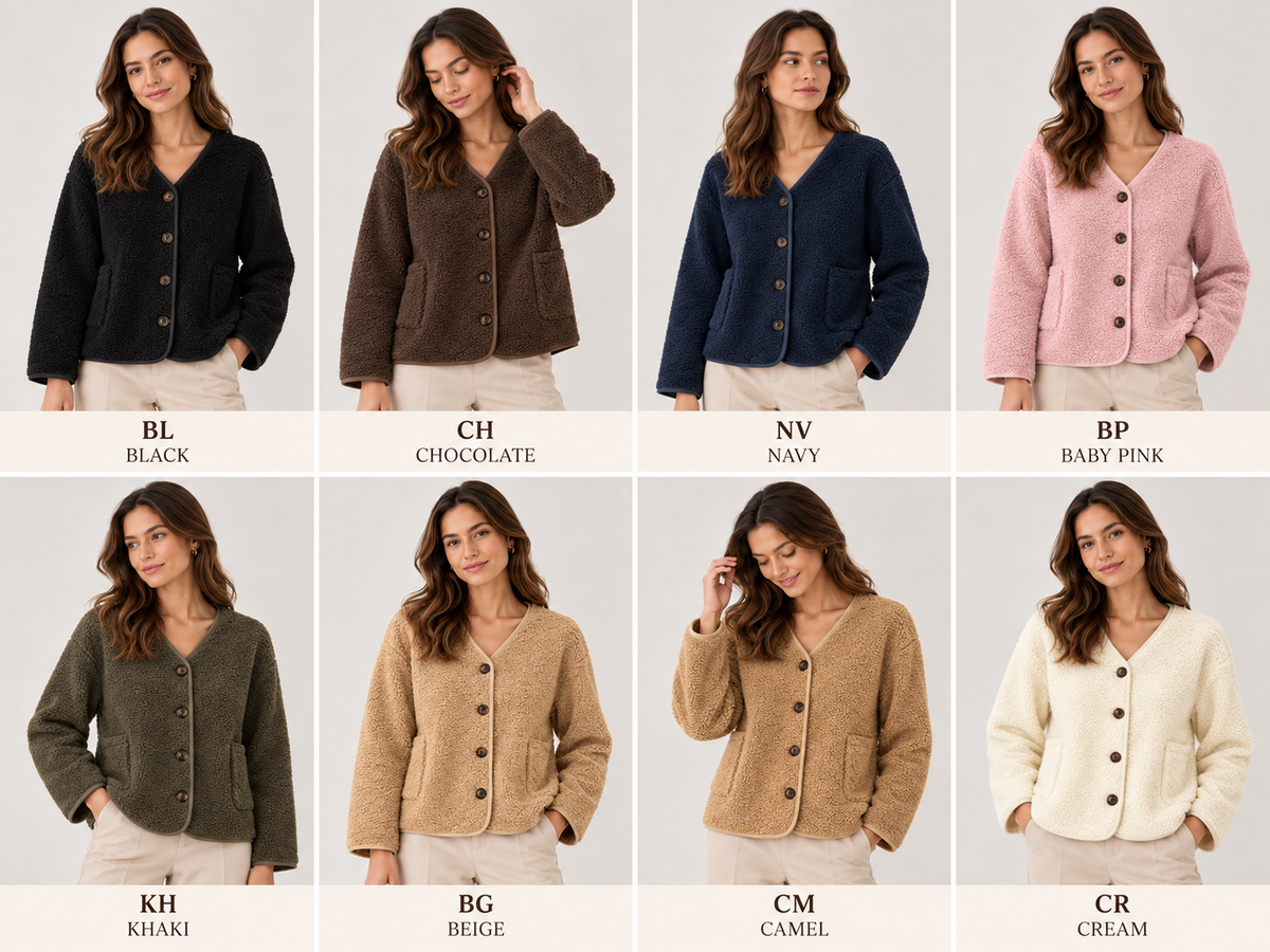 TEDDY FLEECE BUTTONED JACKET