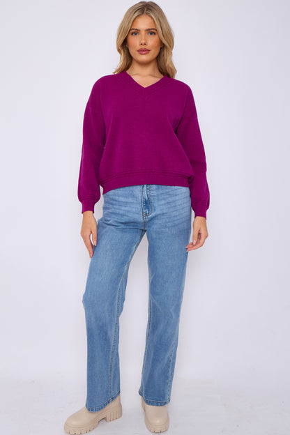 V-NECK DETAIL JUMPER