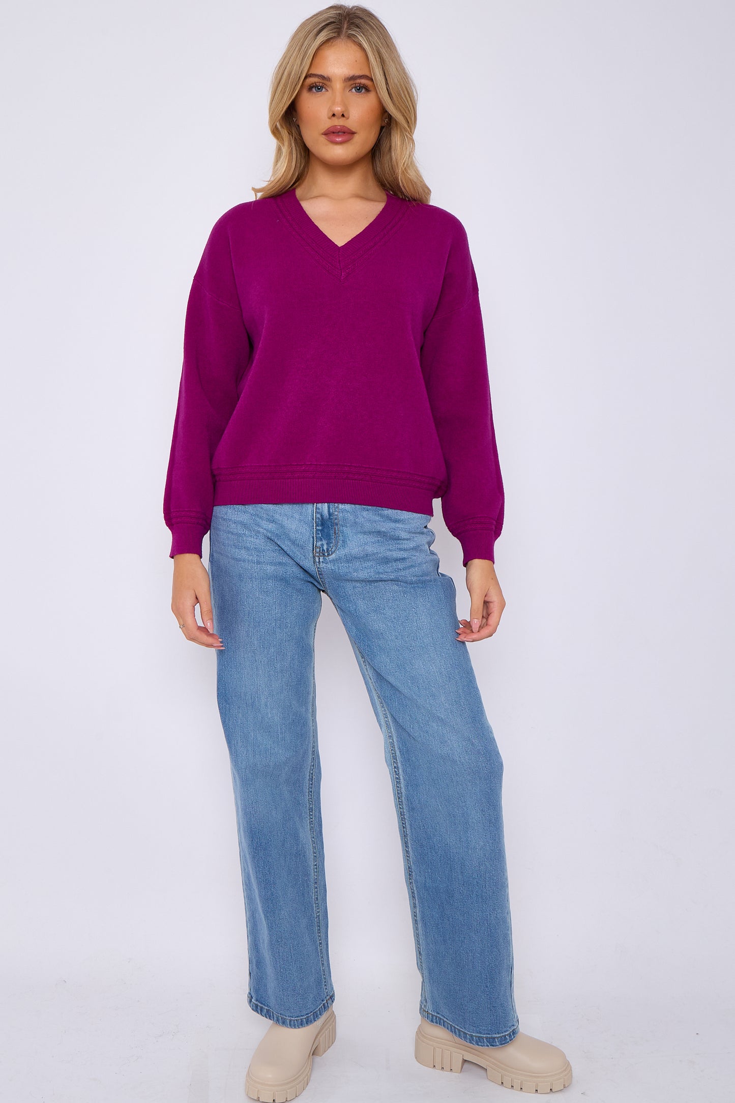 V-NECK DETAIL JUMPER