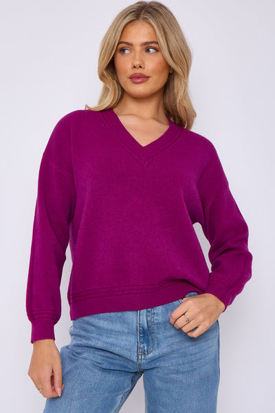 V-NECK DETAIL JUMPER