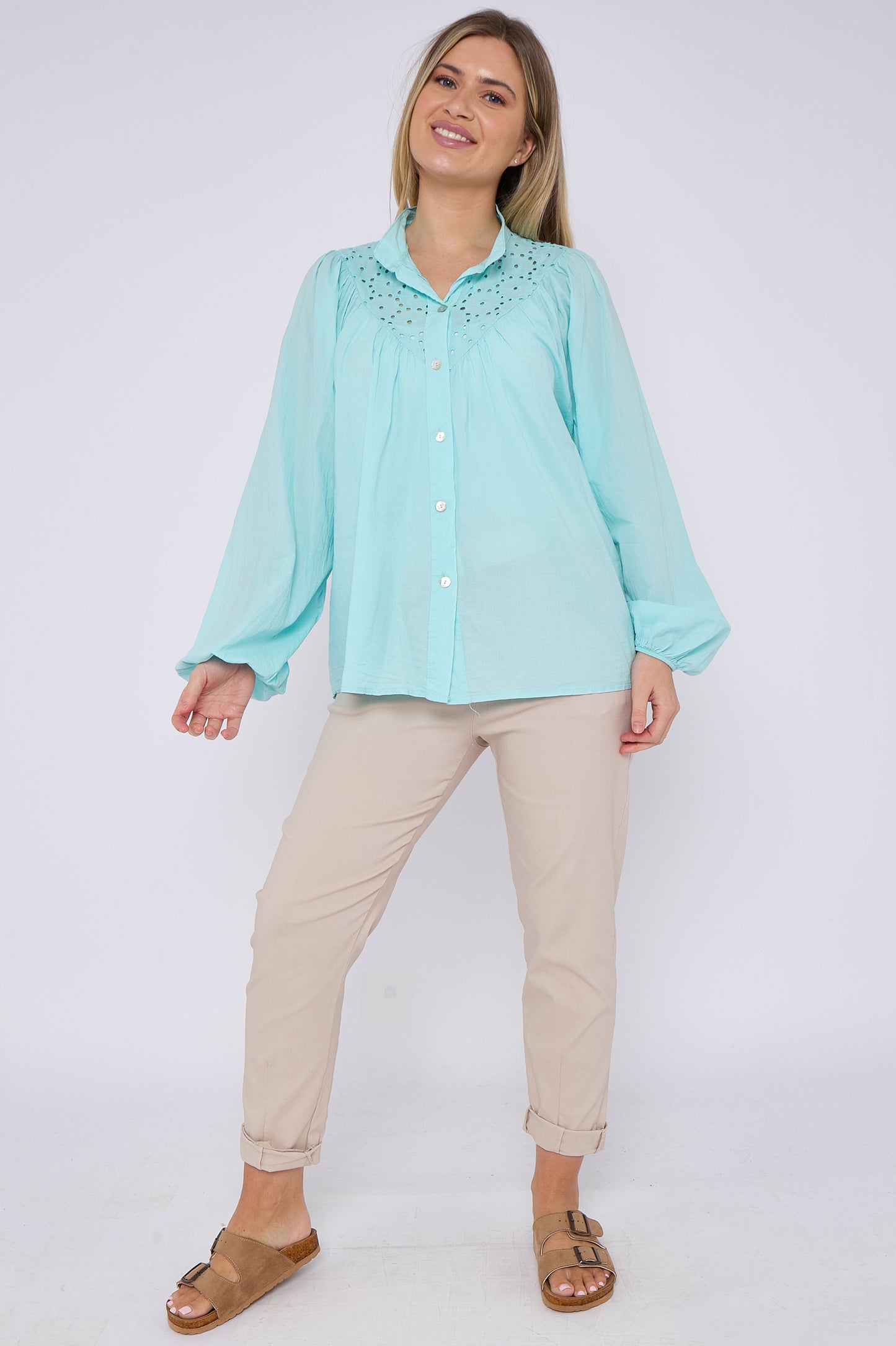 ANGLAISE BUTTON THROUGH TOP