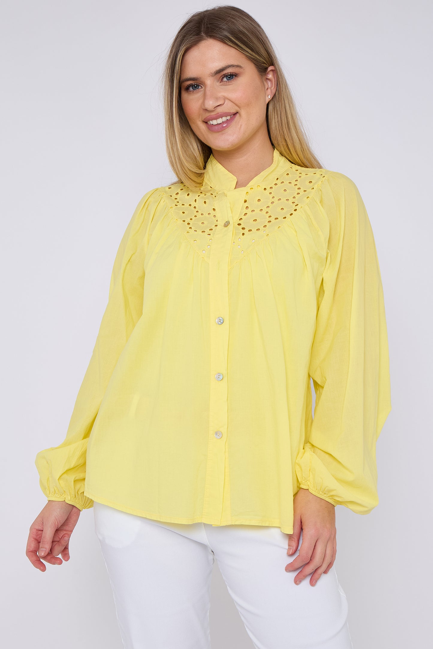 ANGLAISE BUTTON THROUGH TOP