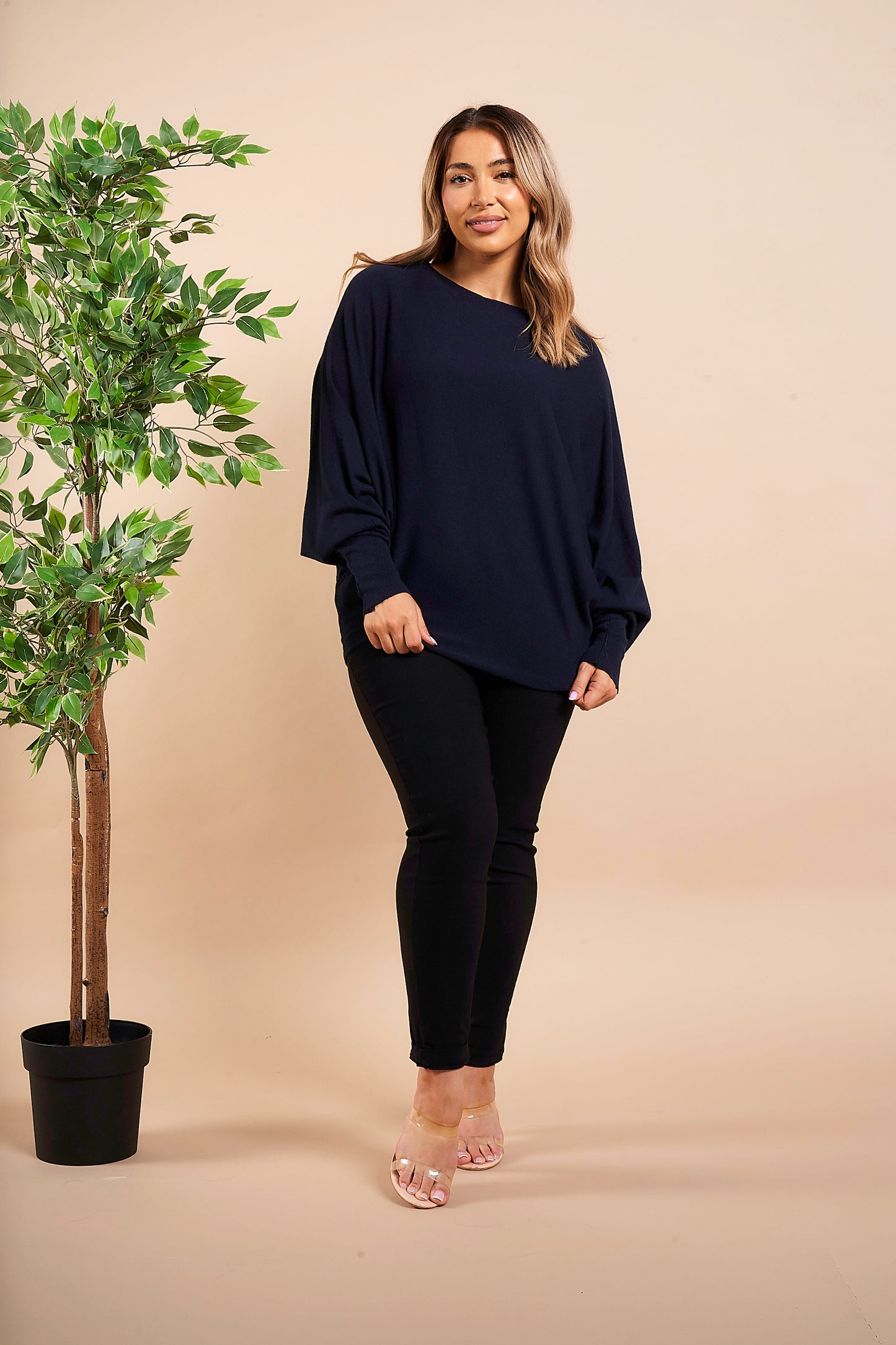 PLAIN BATWING JUMPER