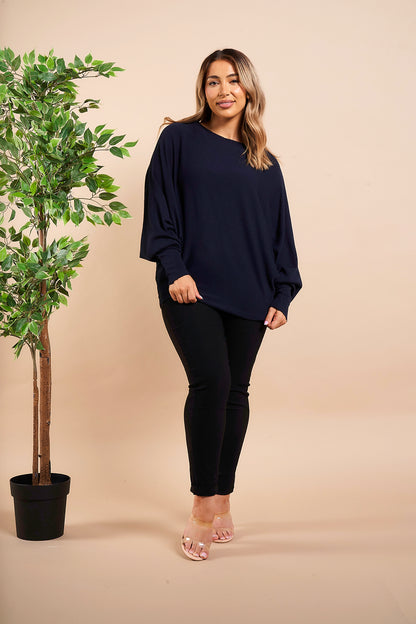 PLAIN BATWING JUMPER