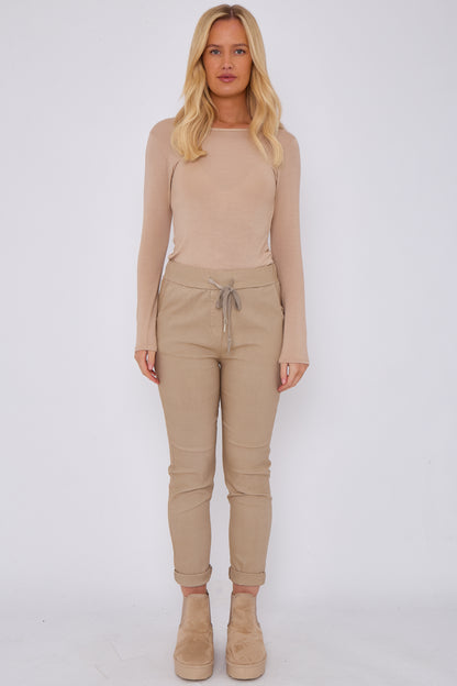 PLAIN MAGIC STRETCH TROUSERS