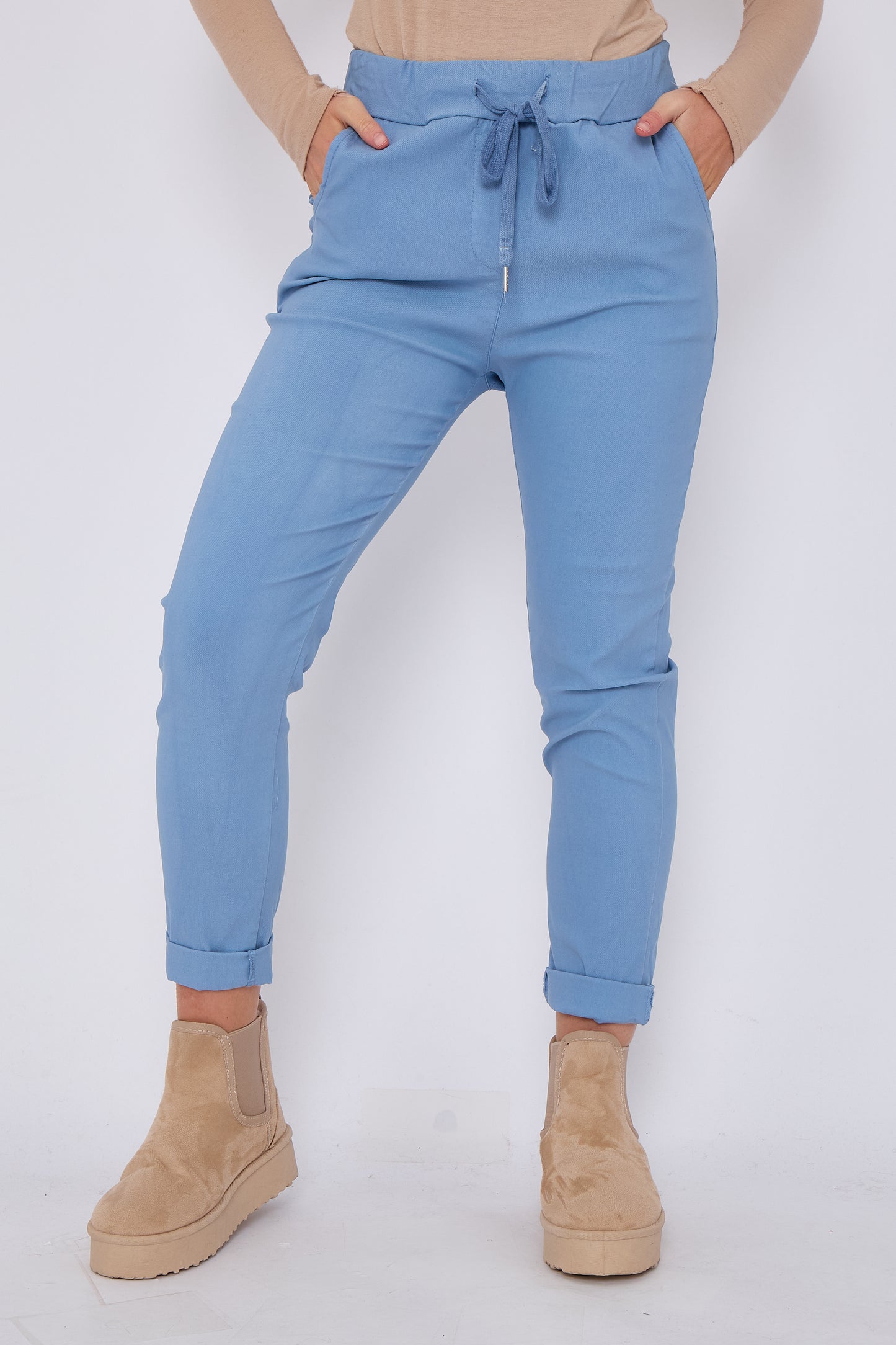 PLAIN MAGIC STRETCH TROUSERS