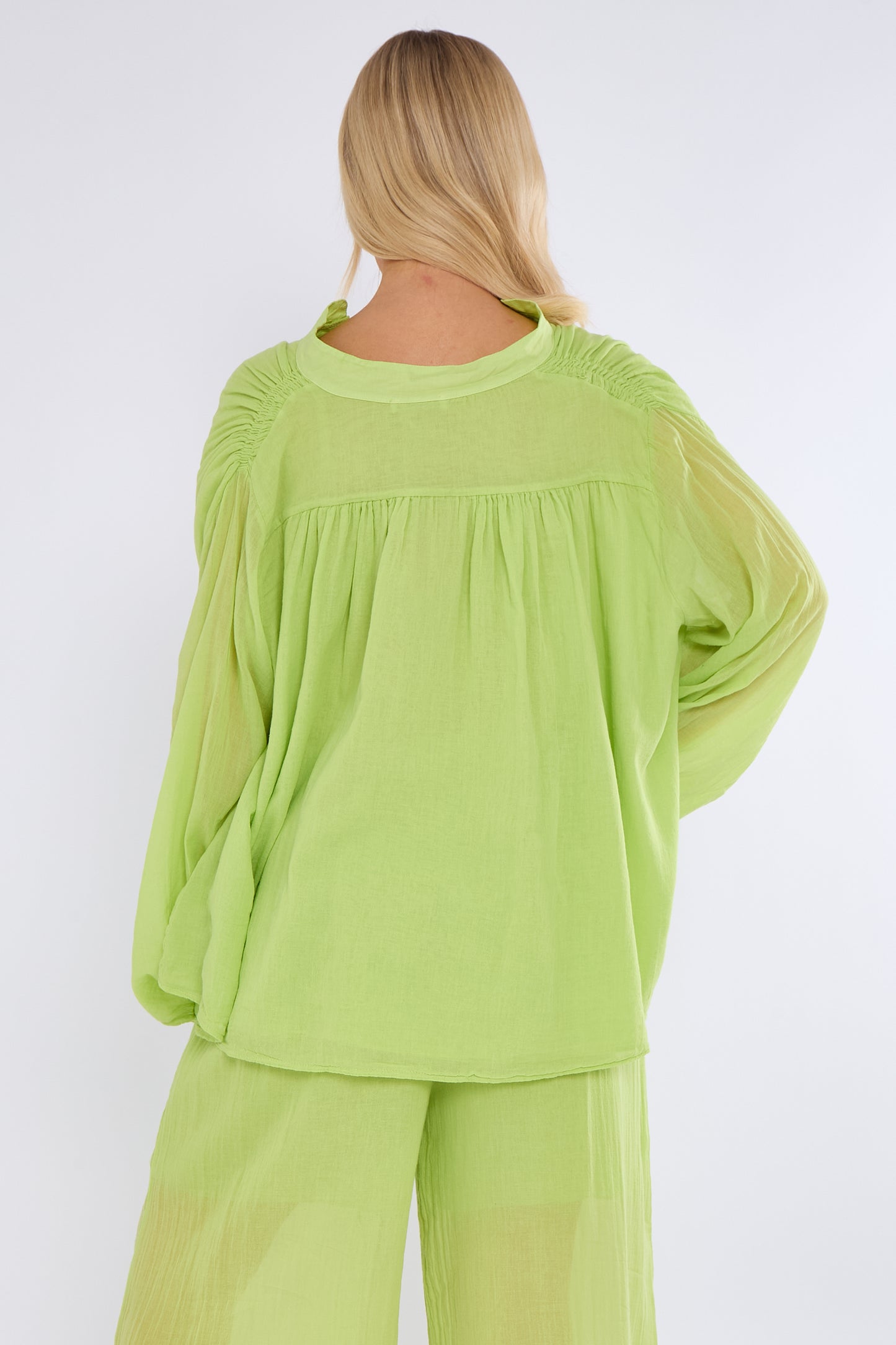 V-NECK COTTON LINED TOP