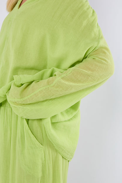 V-NECK COTTON LINED TOP