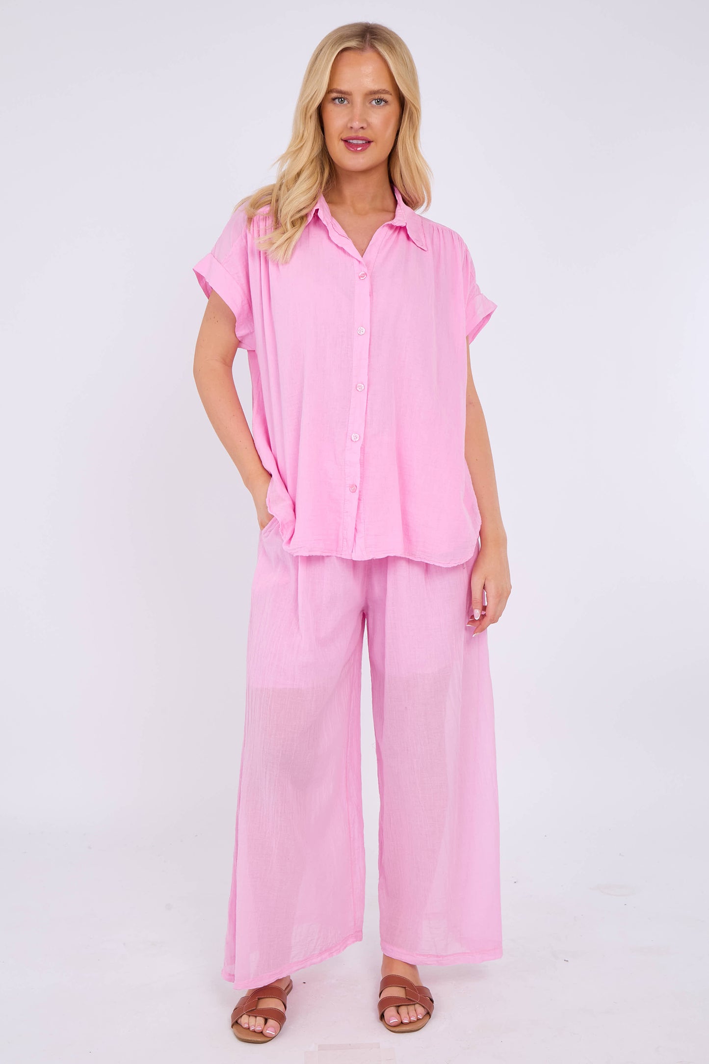 FULLY LINED HALF SLEEVE COTTON SHIRT
