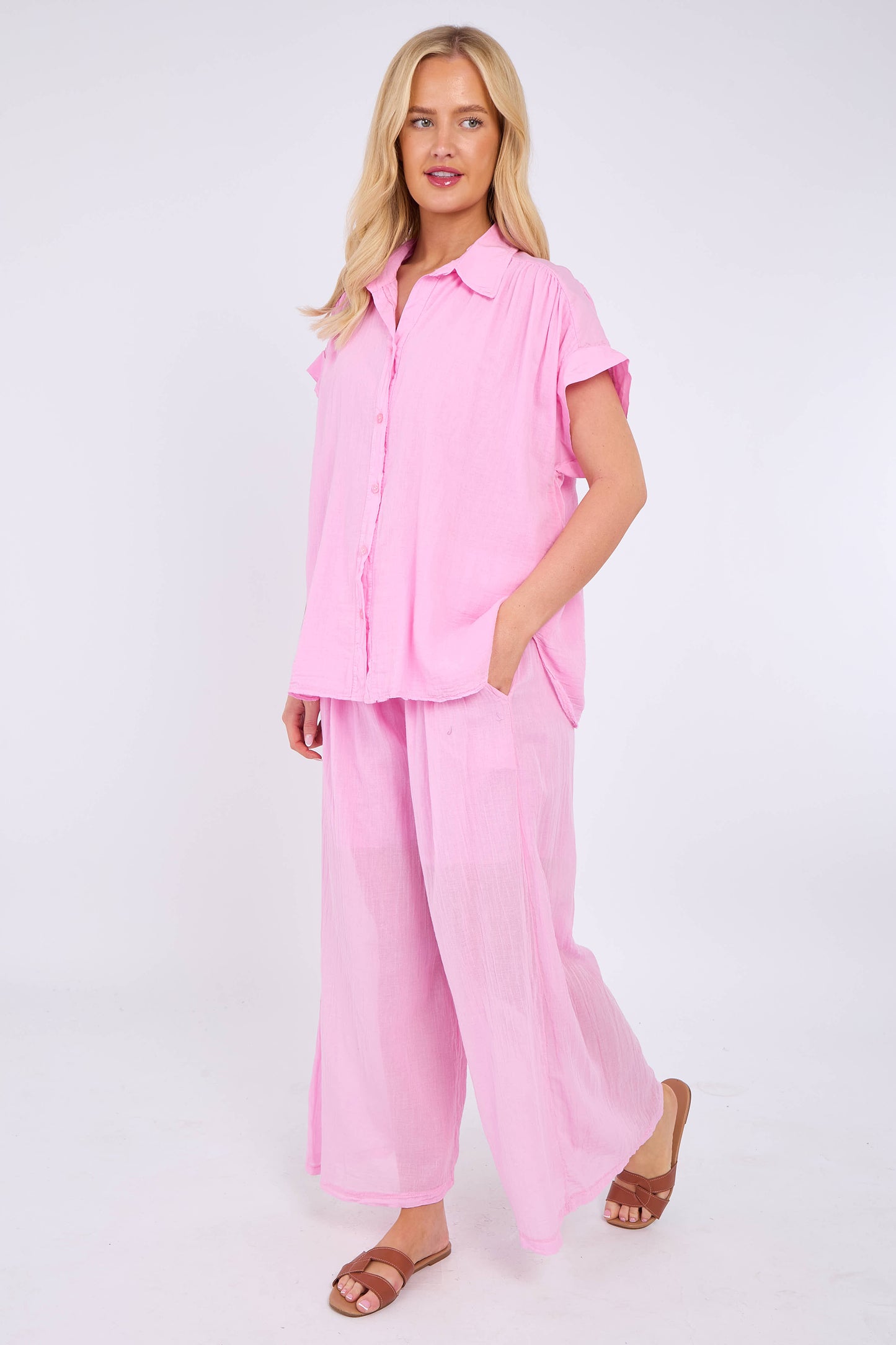 FULLY LINED HALF SLEEVE COTTON SHIRT