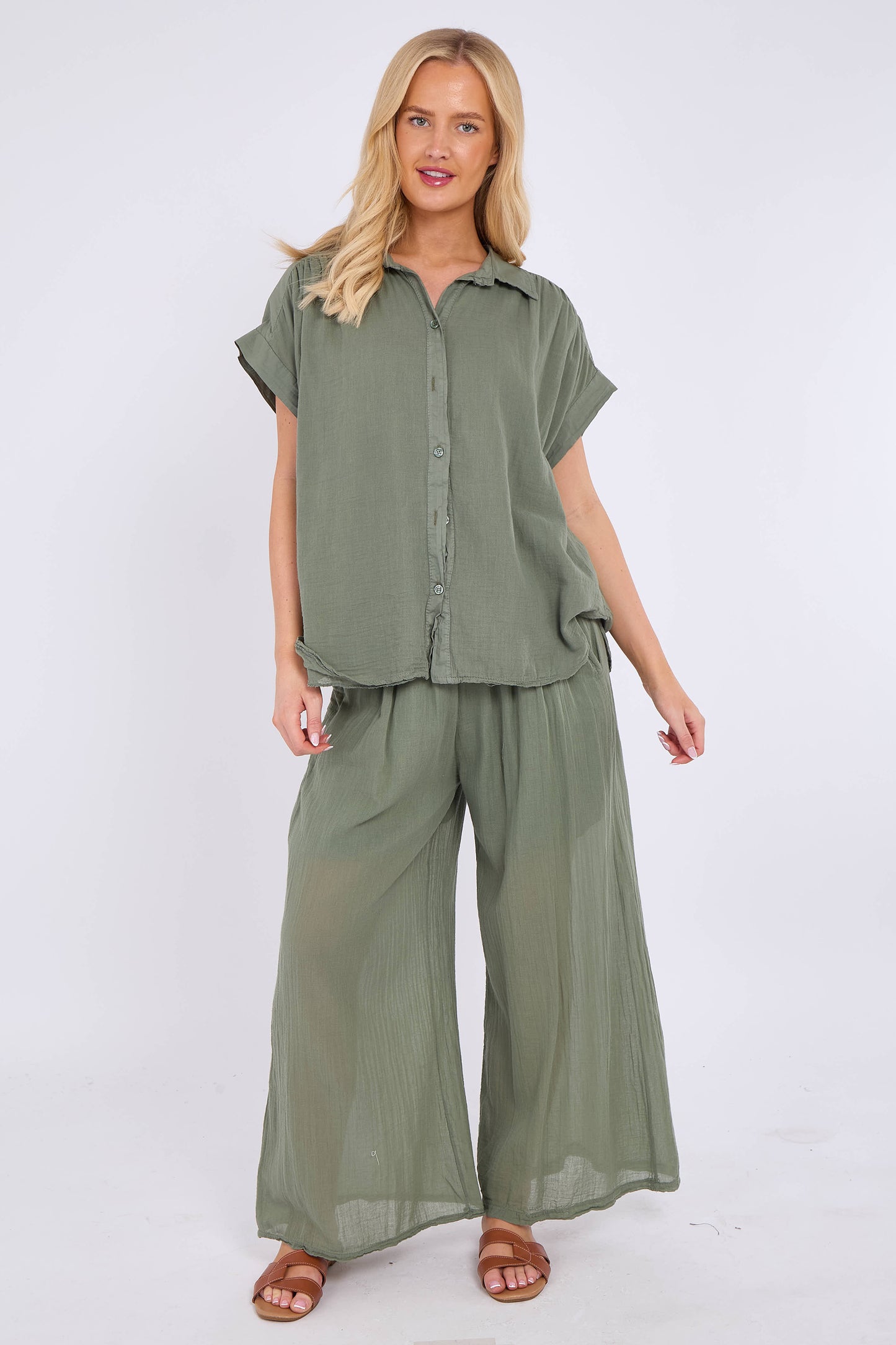 FULLY LINED HALF SLEEVE COTTON SHIRT