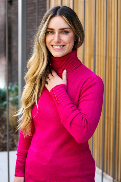 POLO NECK SOFT KNITTED JUMPER